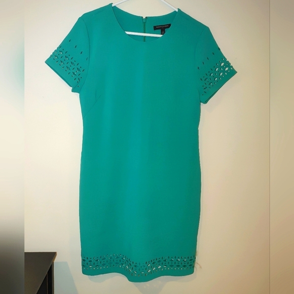 Banana Republic Elegant Teal Dress with Cutout Details, Size 12 - Picture 1 of 8